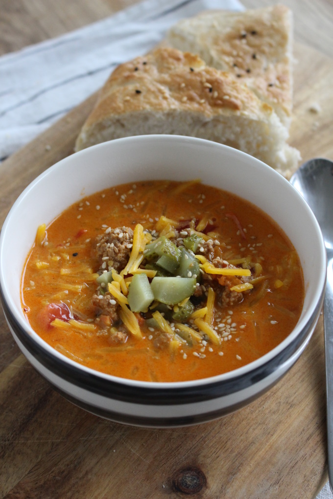 Cheeseburger-Suppe