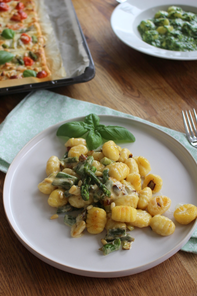 Gnocchi mit Spargel-Sahnesauce