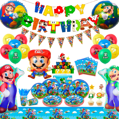 Super Mario Geburtstag Dekoration – B0B24LBVSQ