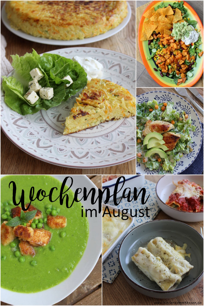 Wochenplan im August