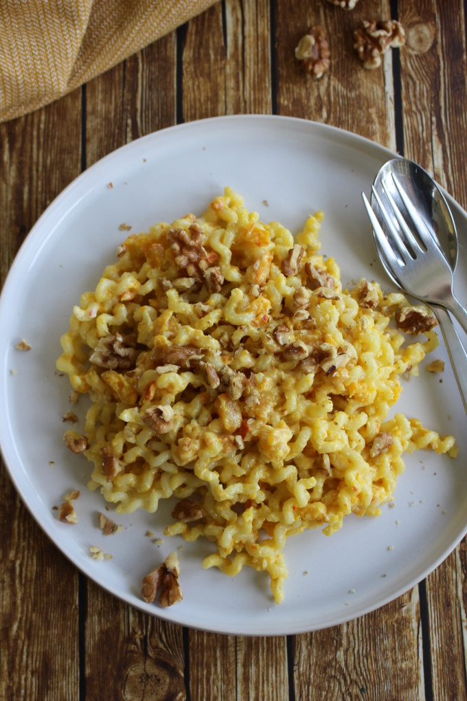 Pasta mit Kürbis und Walnuss