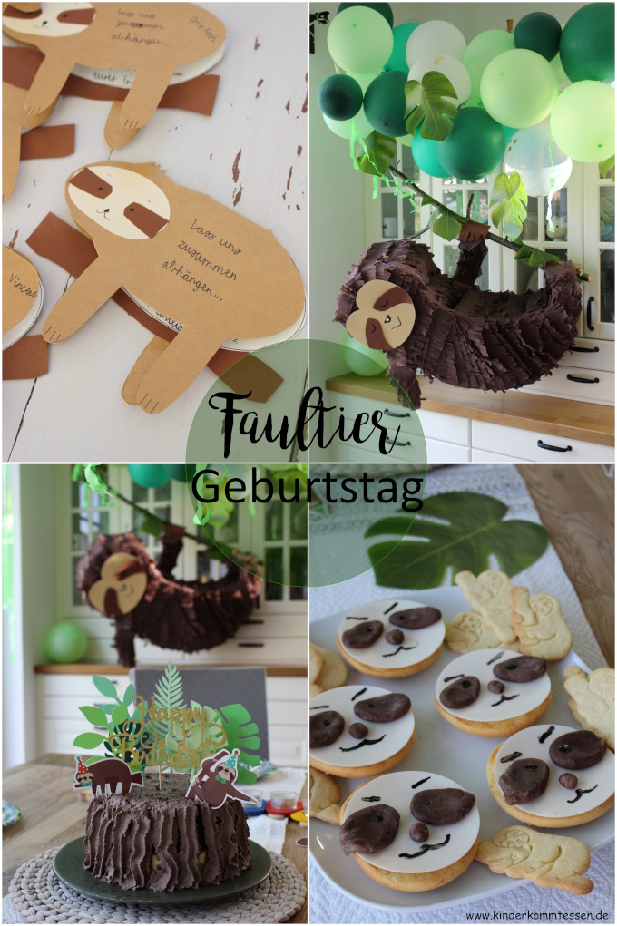 Faultier Kindergeburtstag
