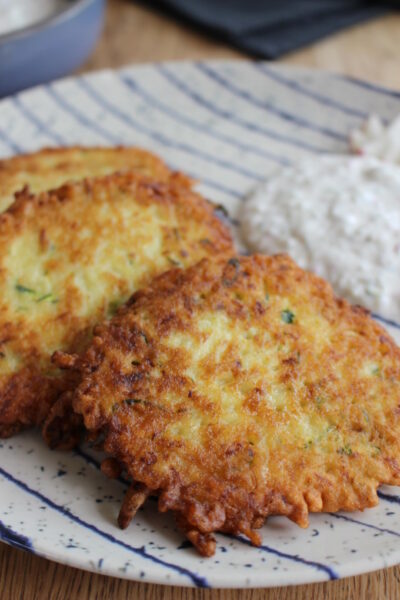 Kartoffel-Zucchini-Puffer - schnelles Rezept in 2 Schritten